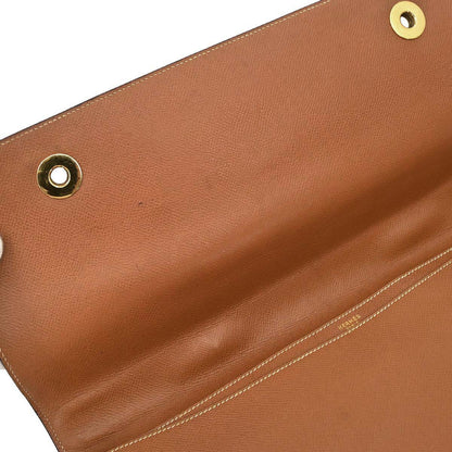 Hermes Gold Courchevel Danube 38 Briefcase Handbag