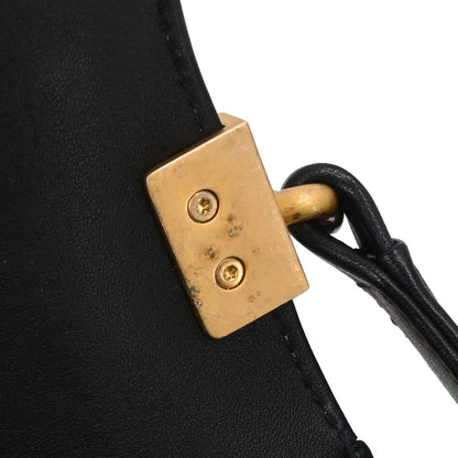 Boy Chanel Black Lambskin Chevron Small Chain Shoulder Bag