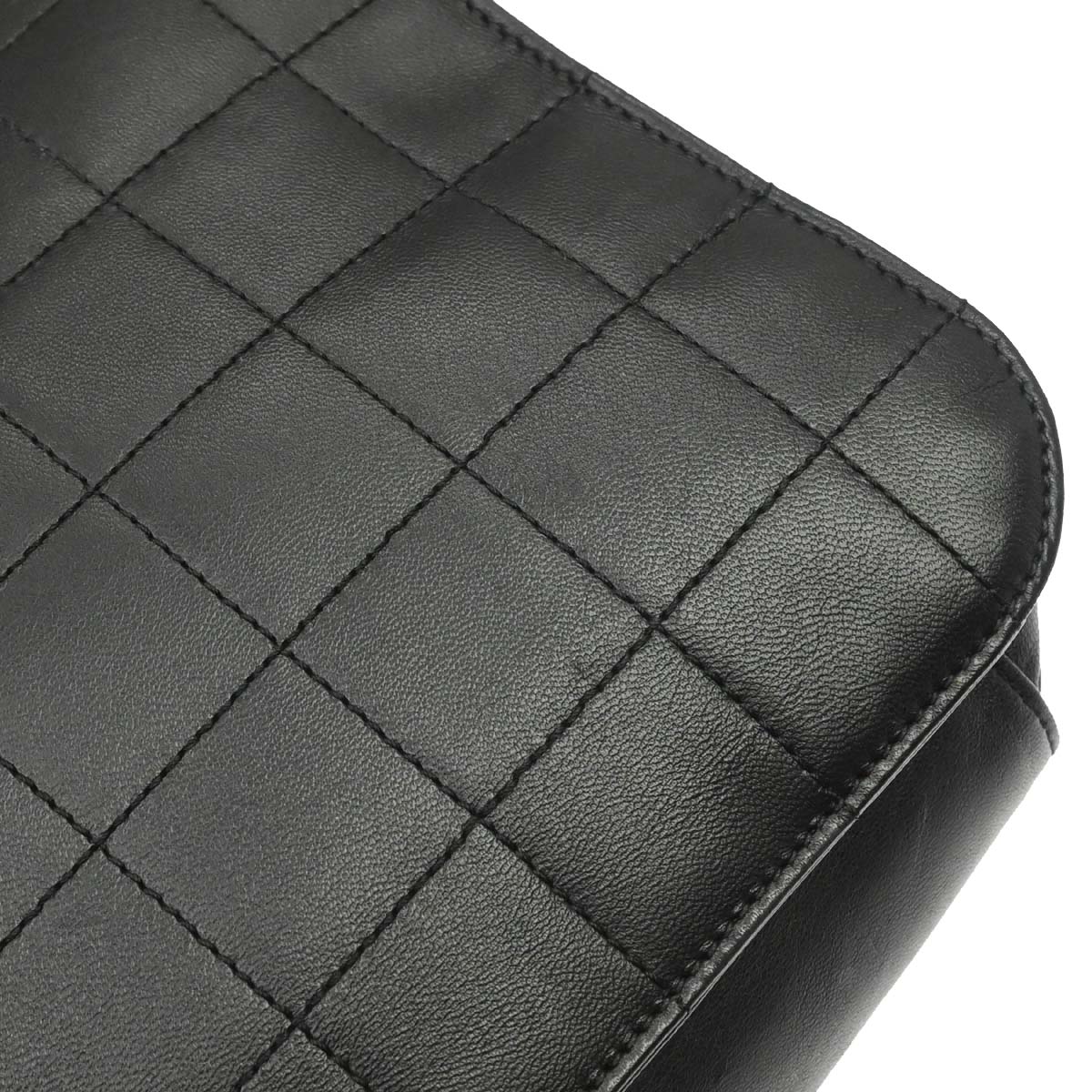 Chanel Black Lambskin Choco Bar Tote Handbag