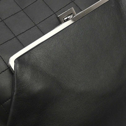 Chanel Black Lambskin Choco Bar Tote Handbag