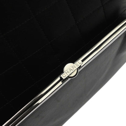 Chanel Black Lambskin Choco Bar Tote Handbag