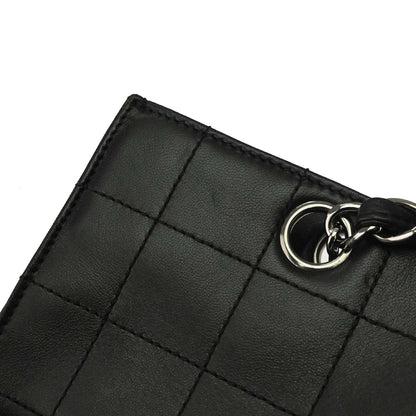 Chanel Black Lambskin Choco Bar Tote Handbag