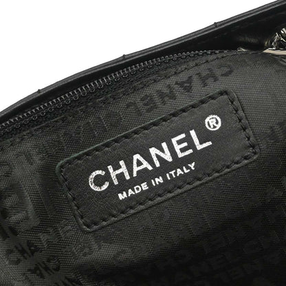 Chanel Black Lambskin Choco Bar Tote Handbag