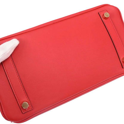 Hermes Rouge Vif Swift Birkin 25 Handbag