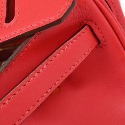 Hermes Rouge Vif Swift Birkin 25 Handbag