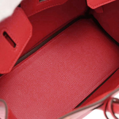 Hermes Rouge Vif Swift Birkin 25 Handbag