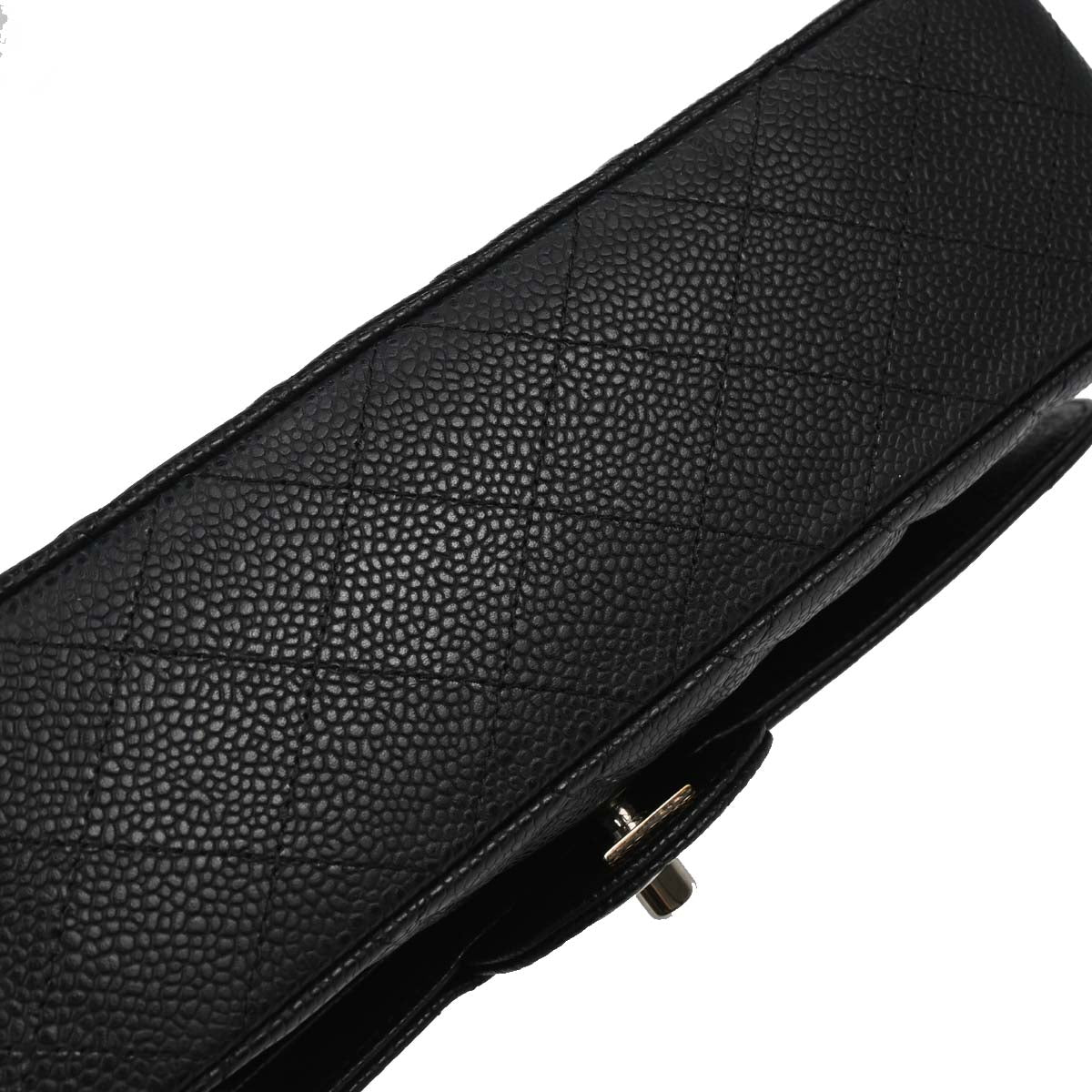 Chanel Black Caviar Skin Medium Classic Double Flap Shoulder Bag