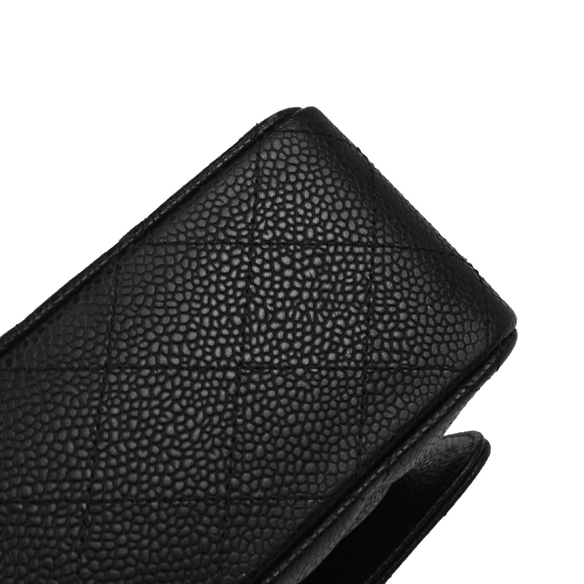 Chanel Black Caviar Skin Medium Classic Double Flap Shoulder Bag