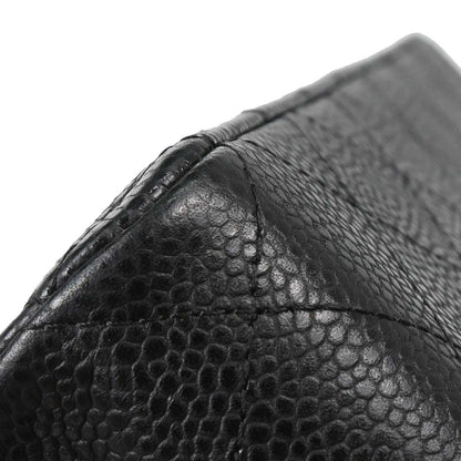 Chanel Black Caviar Skin Medium Classic Double Flap Shoulder Bag