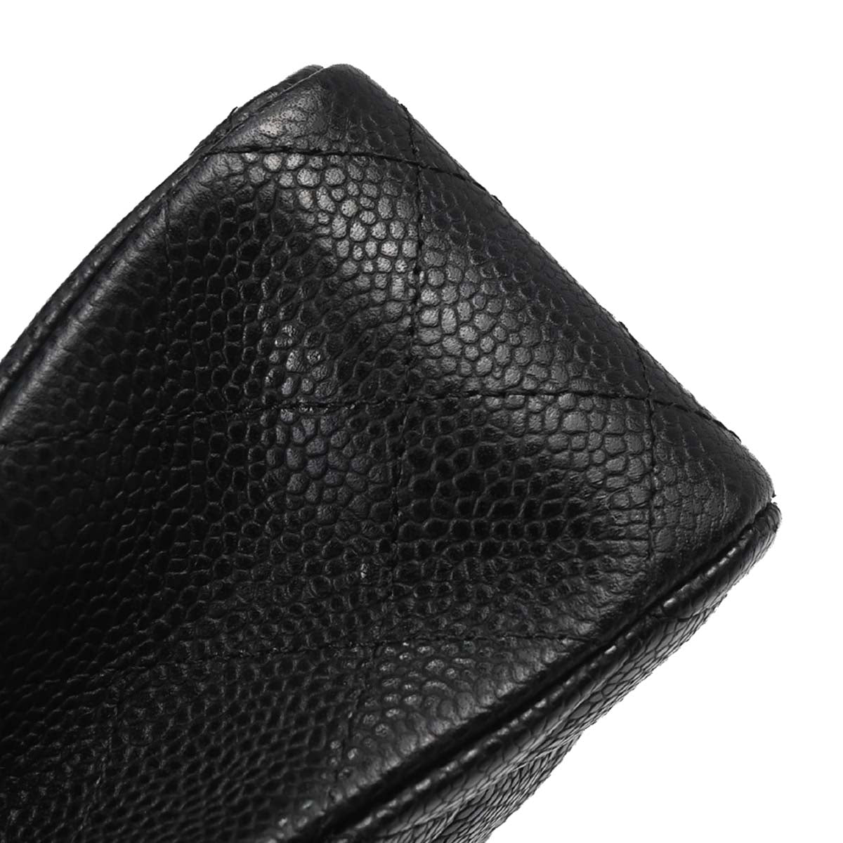 Chanel Black Caviar Skin Medium Classic Double Flap Shoulder Bag