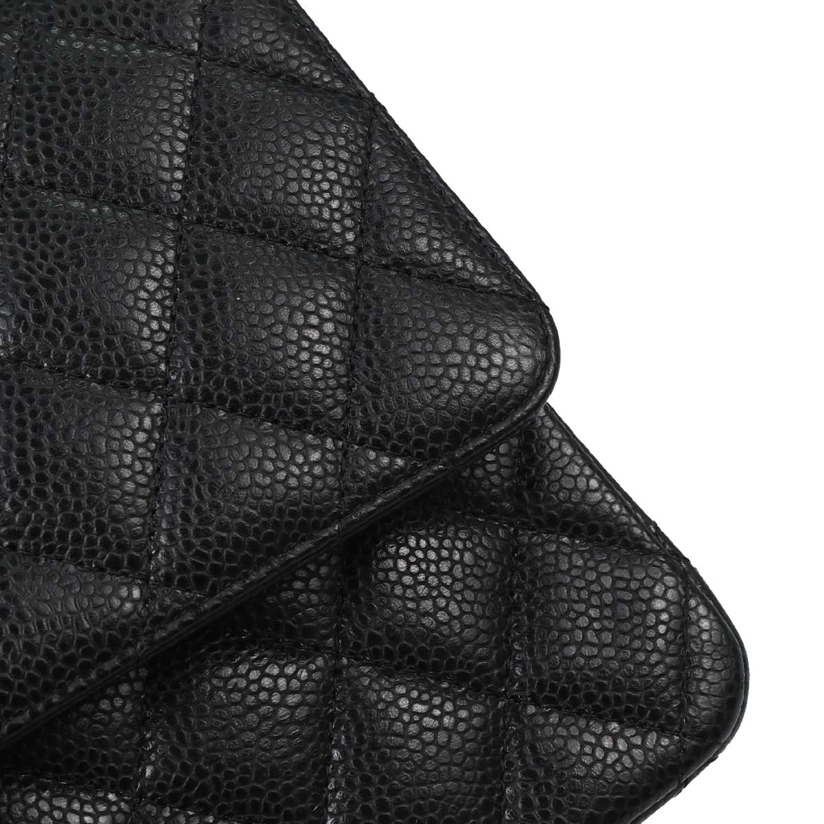 Chanel Black Caviar Skin Medium Classic Double Flap Shoulder Bag