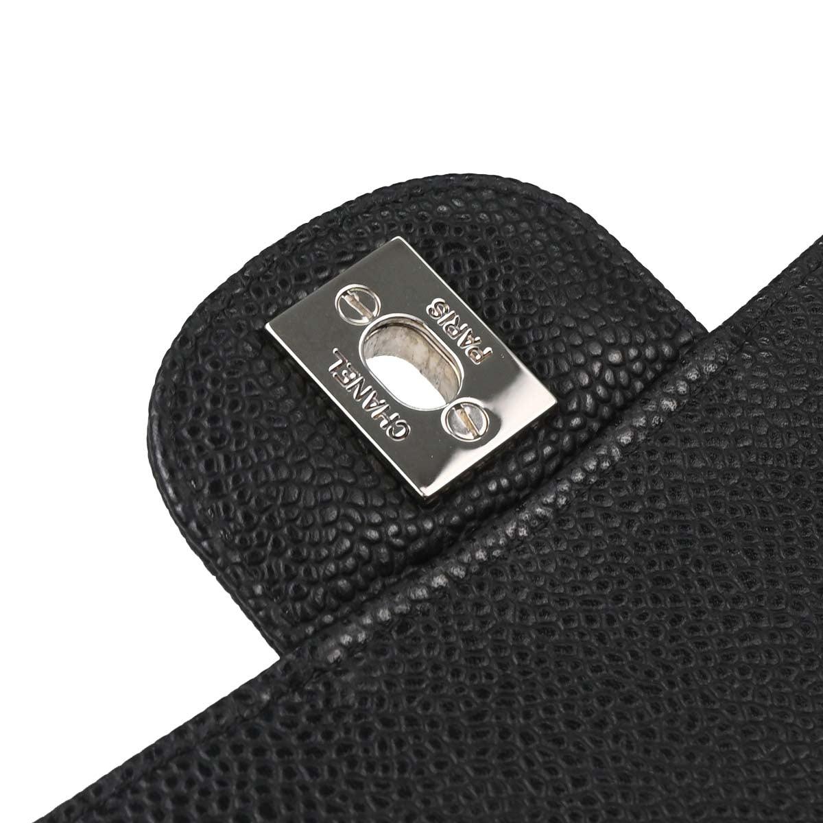 Chanel Black Caviar Skin Medium Classic Double Flap Shoulder Bag