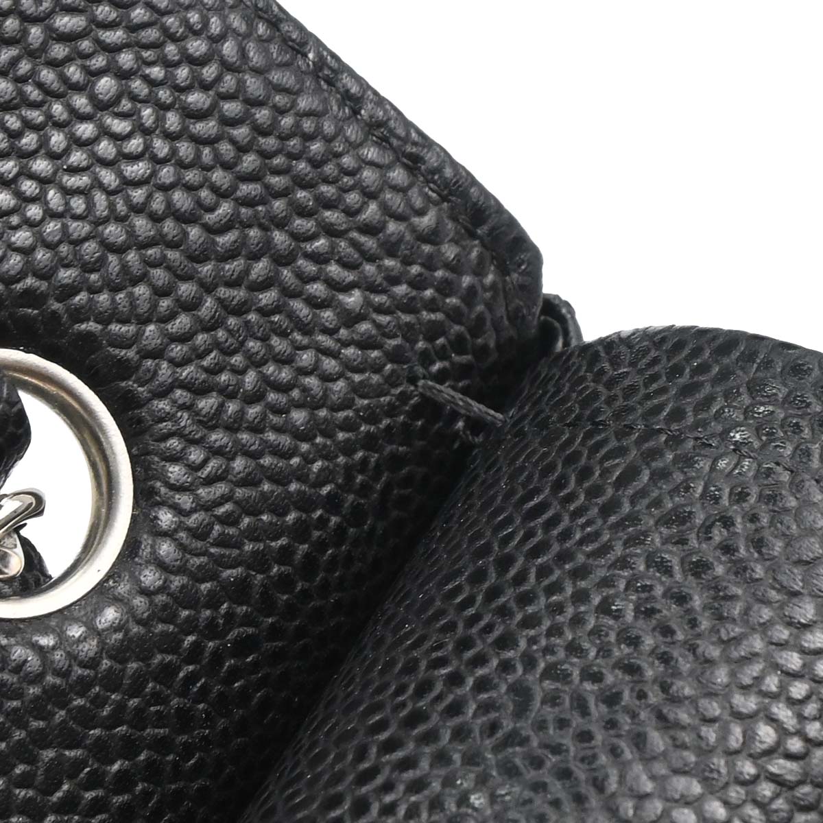 Chanel Black Caviar Skin Medium Classic Double Flap Shoulder Bag
