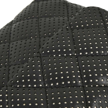 Chanel Black Perforated Lambskin East West Shoulder Bag