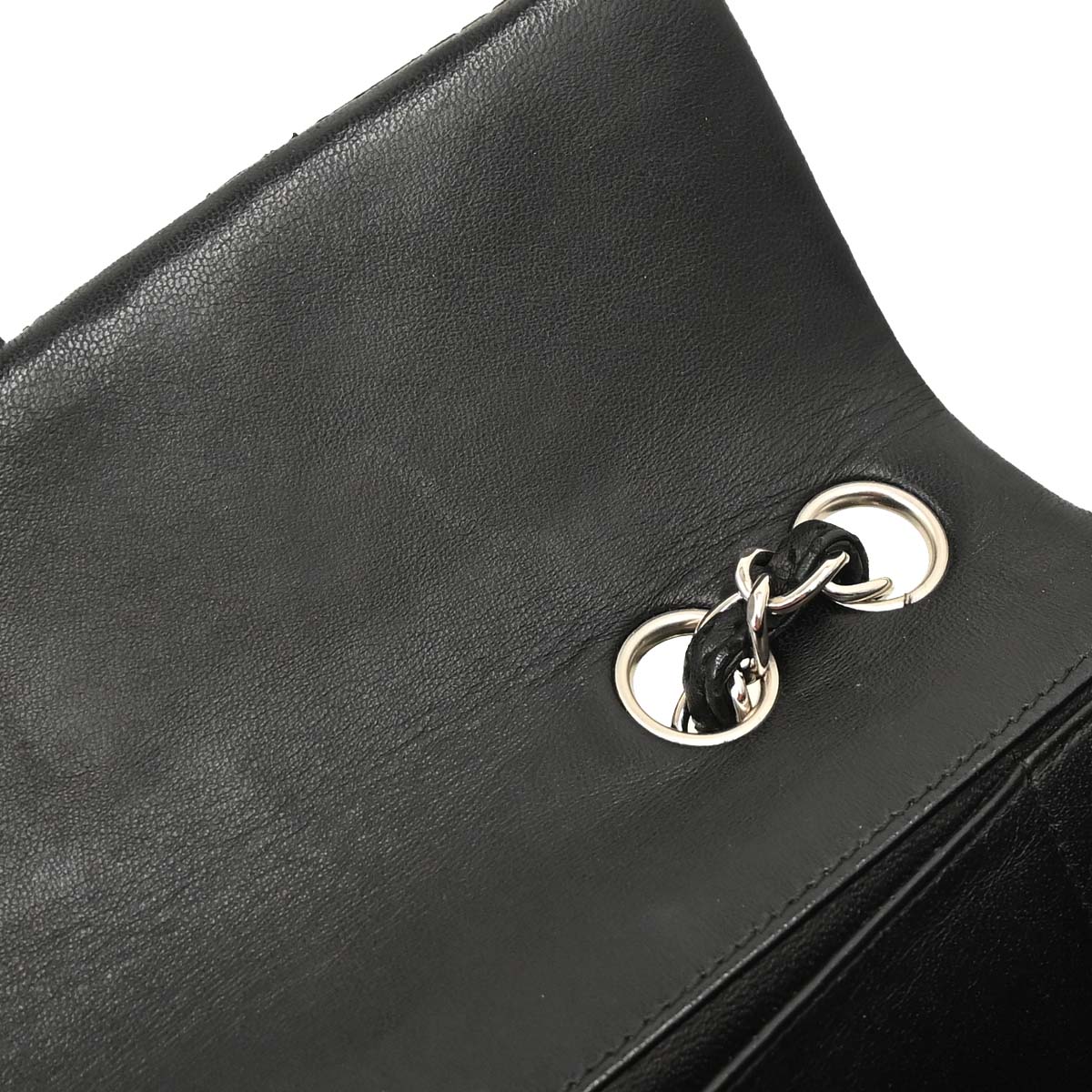 Chanel Black Perforated Lambskin East West Shoulder Bag