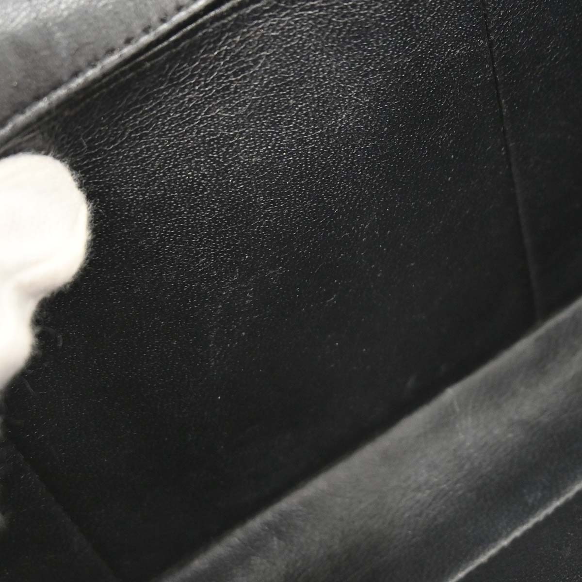 Chanel Black Perforated Lambskin East West Shoulder Bag