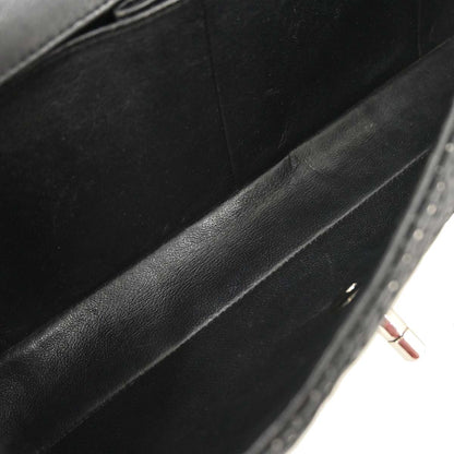 Chanel Black Perforated Lambskin East West Shoulder Bag