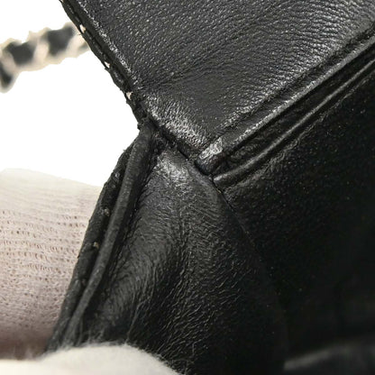 Chanel Black Perforated Lambskin East West Shoulder Bag