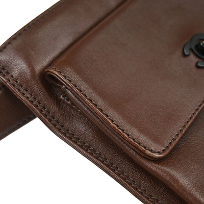 Chanel 1997-1999 Brown Lambskin Waist Bum Bag