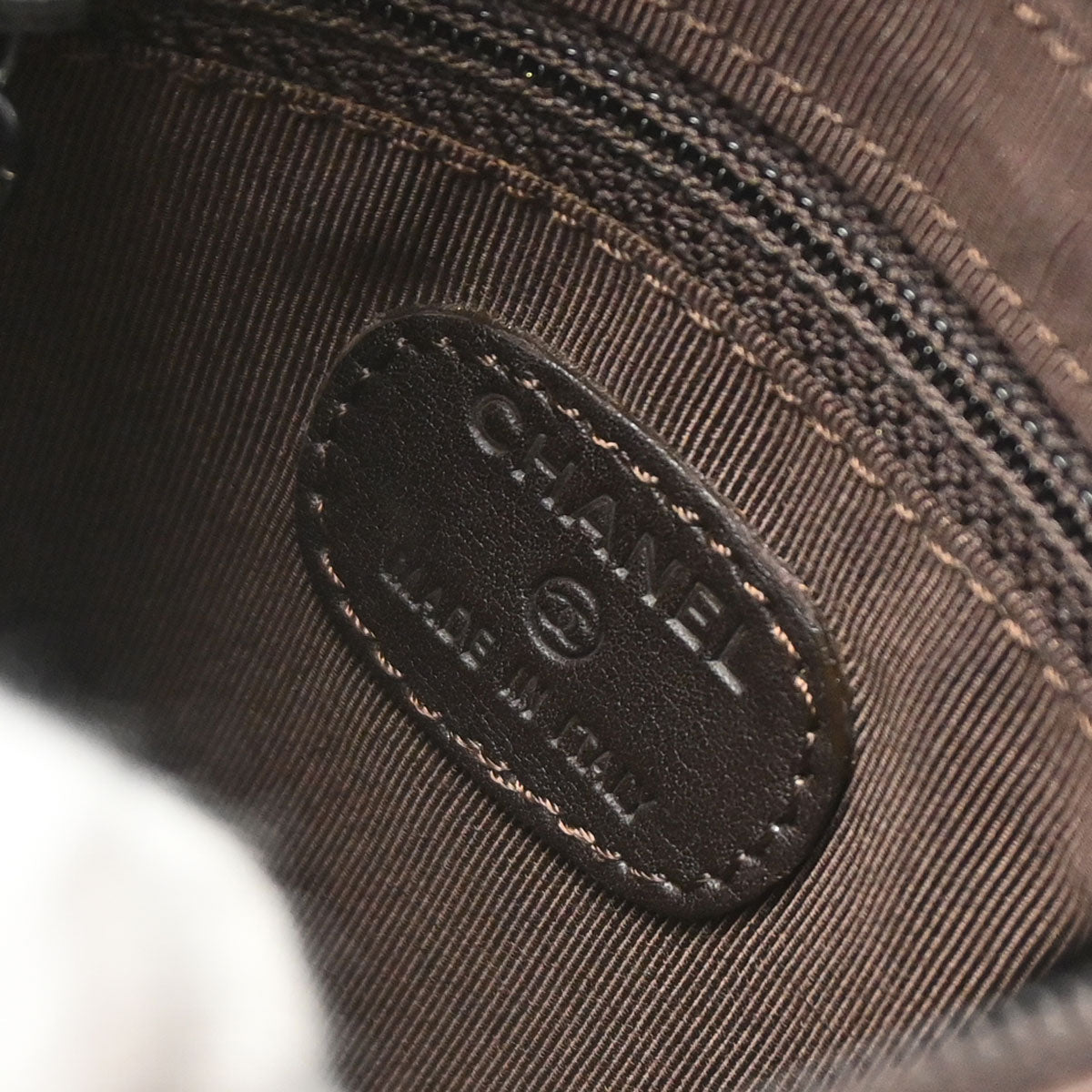 Chanel 1997-1999 Brown Lambskin Waist Bum Bag