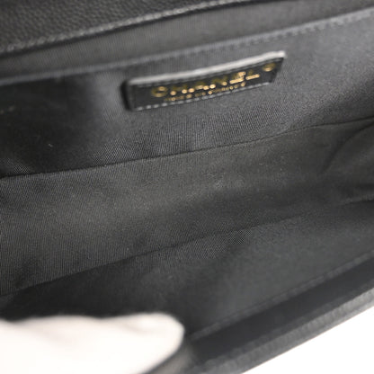 Boy Chanel 2019 Black Caviar Skin Medium Chain Shoulder Bag