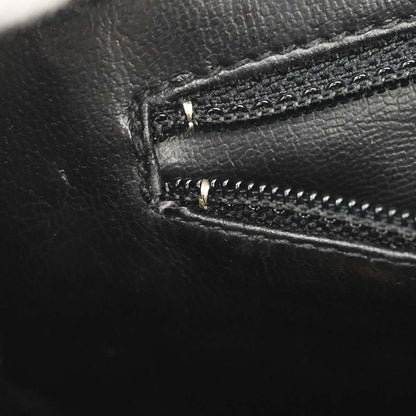 Chanel 1989-1991 Black Caviar Triple CC Shoulder Tote Bag