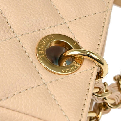 Chanel Beige Caviar Skin Petite Shopping Tote PST Chain Handbag