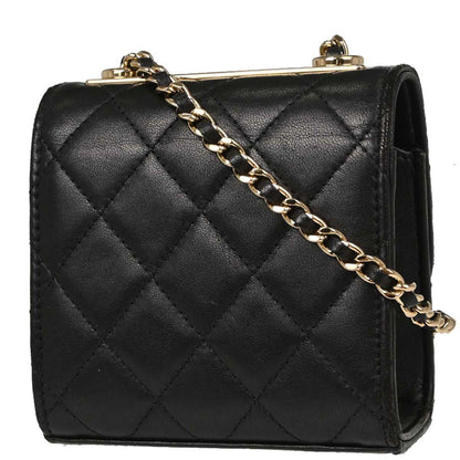 Chanel Black Lambskin Trendy CC Cardholder On Chain Shoulder Bag