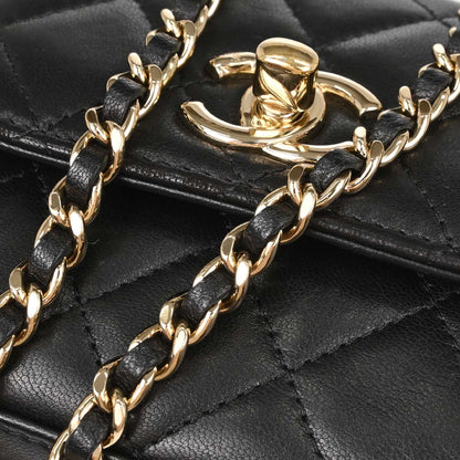 Chanel Black Lambskin Trendy CC Cardholder On Chain Shoulder Bag