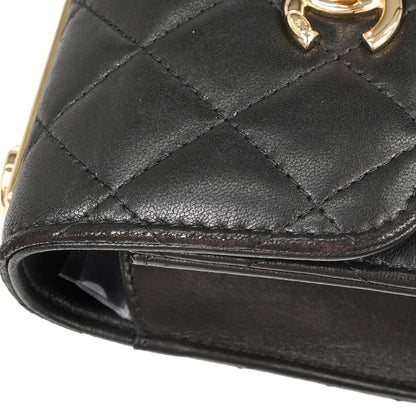 Chanel Black Lambskin Trendy CC Cardholder On Chain Shoulder Bag