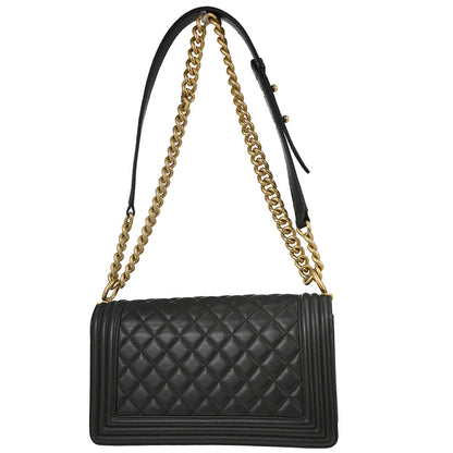 Boy Chanel 2018 Black Lambskin Medium Shoulder Bag