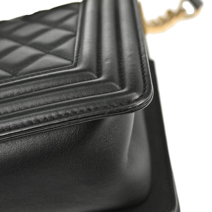 Boy Chanel 2018 Black Lambskin Medium Shoulder Bag