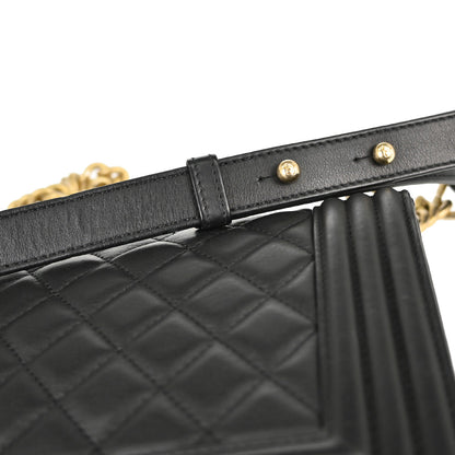 Boy Chanel 2018 Black Lambskin Medium Shoulder Bag