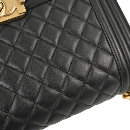Boy Chanel 2018 Black Lambskin Medium Shoulder Bag