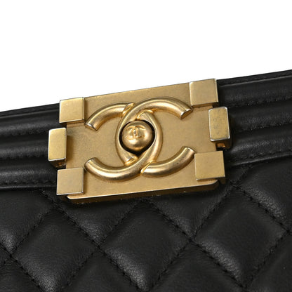 Boy Chanel 2018 Black Lambskin Medium Shoulder Bag