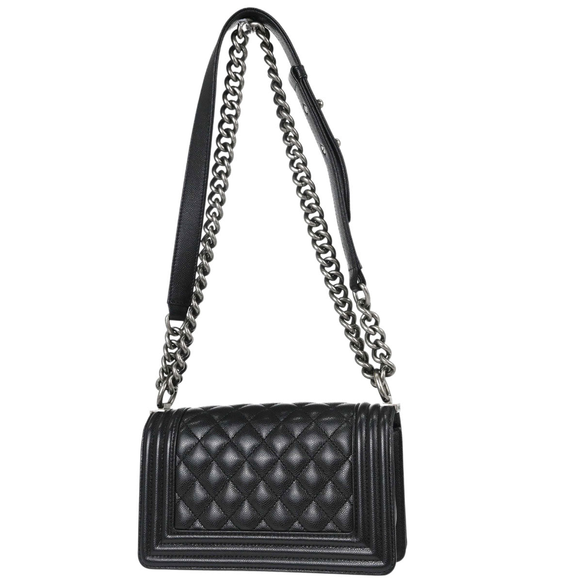 Boy Chanel Black Caviar Skin Small Chain Shoulder Bag