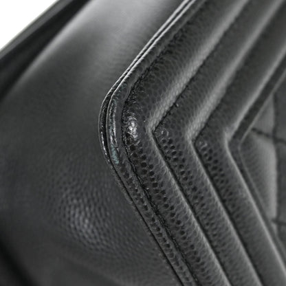 Boy Chanel Black Caviar Skin Small Chain Shoulder Bag