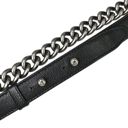 Boy Chanel Black Caviar Skin Small Chain Shoulder Bag
