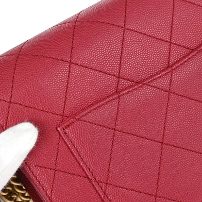Chanel Pink Caviar Skin Suede Lady Coco Flap Shoulder Bag