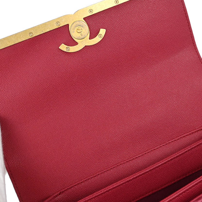 Chanel Pink Caviar Skin Suede Lady Coco Flap Shoulder Bag