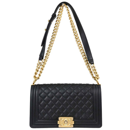 Boy Chanel 2019 Black Lambskin Medium Shoulder Bag