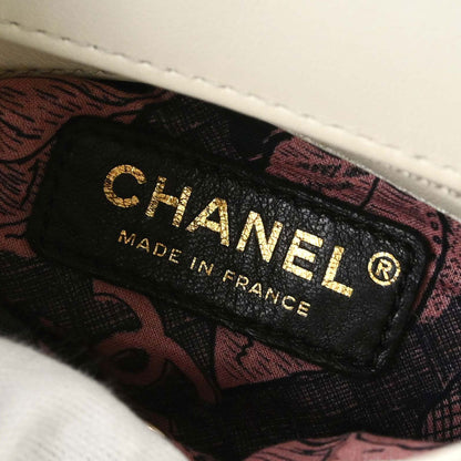 Chanel White Lambskin Bucket Chain Shoulder Bag