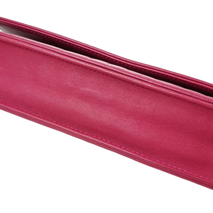 Chanel Pink Lambskin Camellia WOC Wallet on Chain Bag