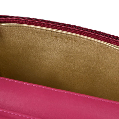 Chanel Pink Lambskin Camellia WOC Wallet on Chain Bag