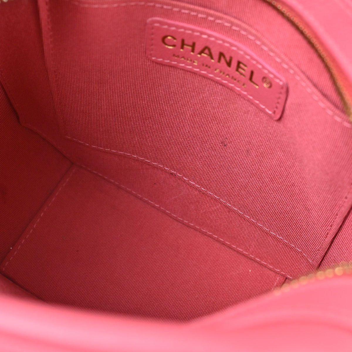 Chanel Pink Lambskin CC Octagon Camera Bag