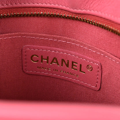 Chanel Pink Lambskin CC Octagon Camera Bag