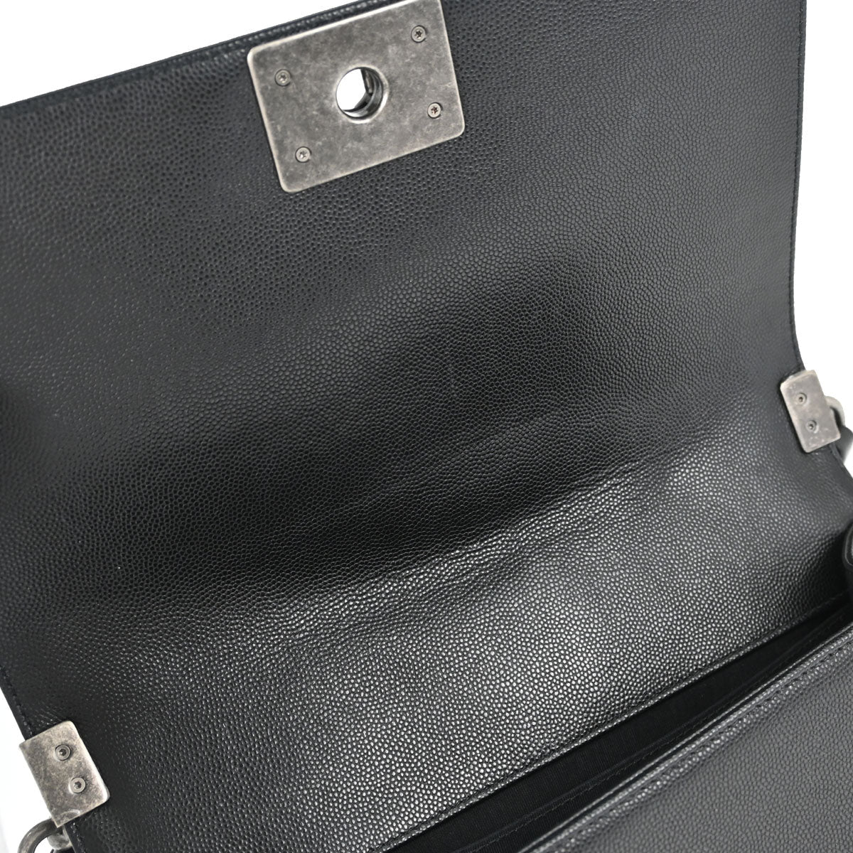 Boy Chanel Black Caviar Skin Chevron Medium Shoulder Bag