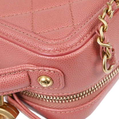 Chanel Pink Caviar Skin CC Filigree 2way Shoulder Vanity Handbag
