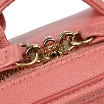 Chanel Pink Caviar Skin CC Filigree 2way Shoulder Vanity Handbag