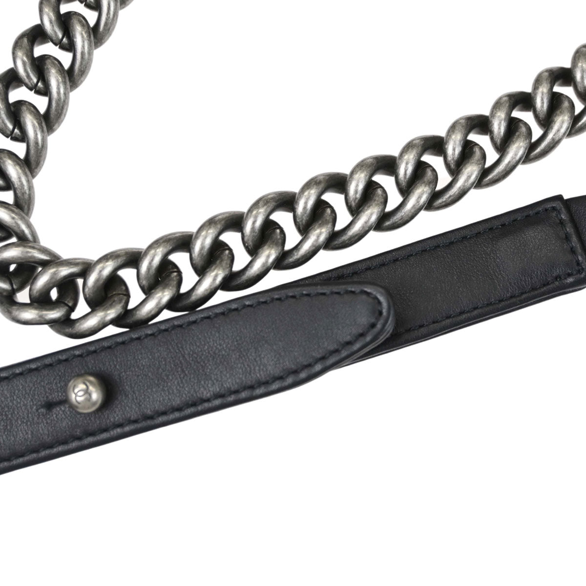 Boy Chanel Black Crystal Studded Calfskin Small Chain Shoulder Bag